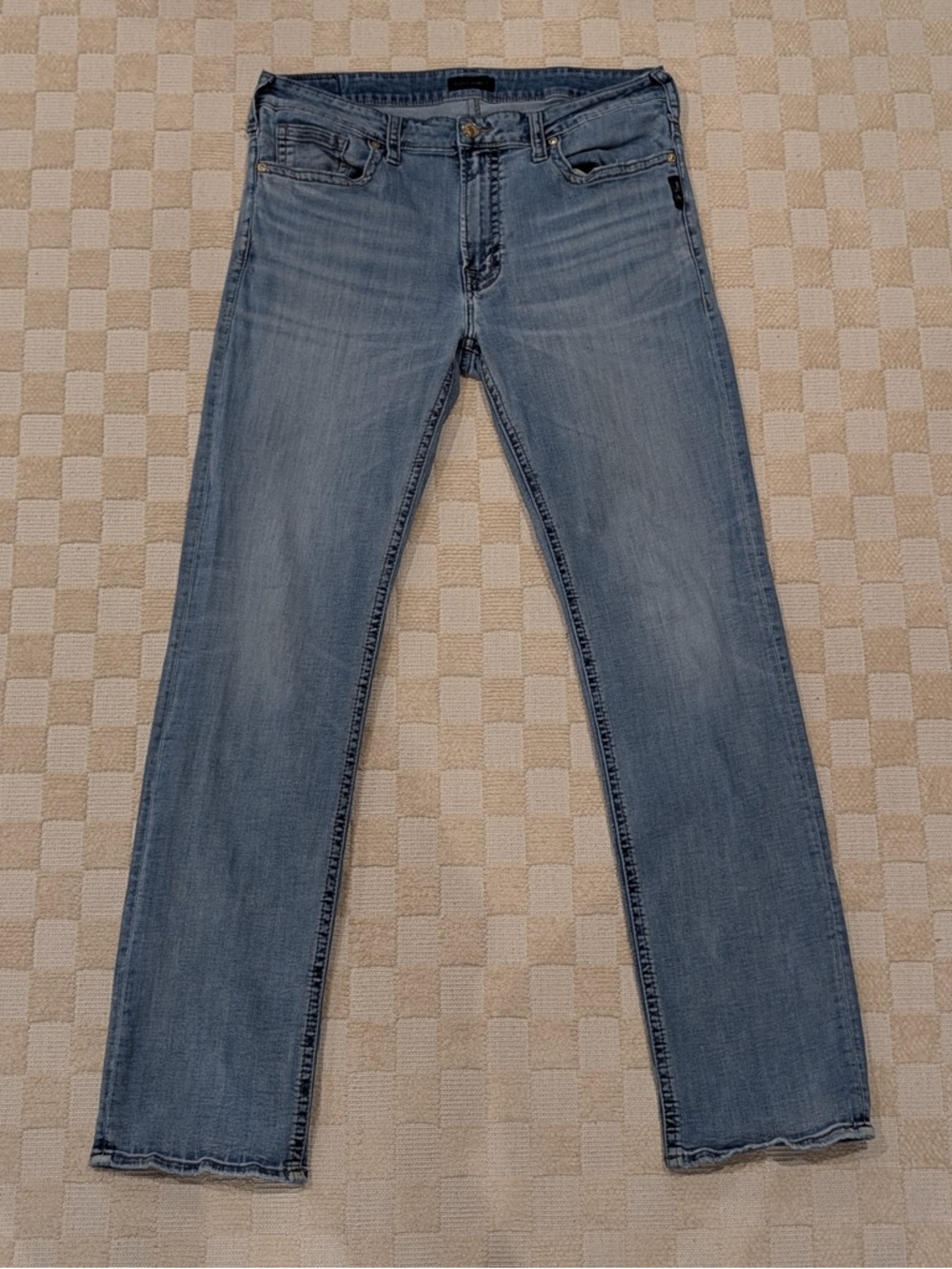 Silver Jeans Men’s Grayson Light Blue Slim Straight Jeans Size 36x34